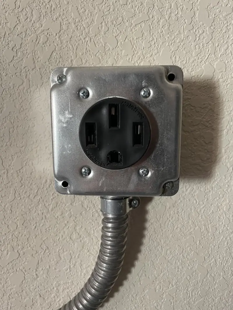 NEMA 14-50 outlet installed for Electrical Panel Upgrade in Poteet